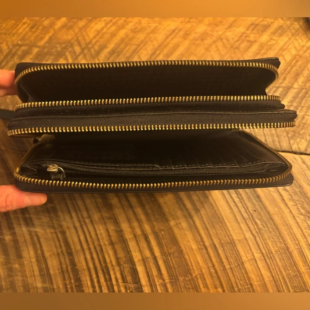 Kate Spade Black Leather Clutch/Wallet